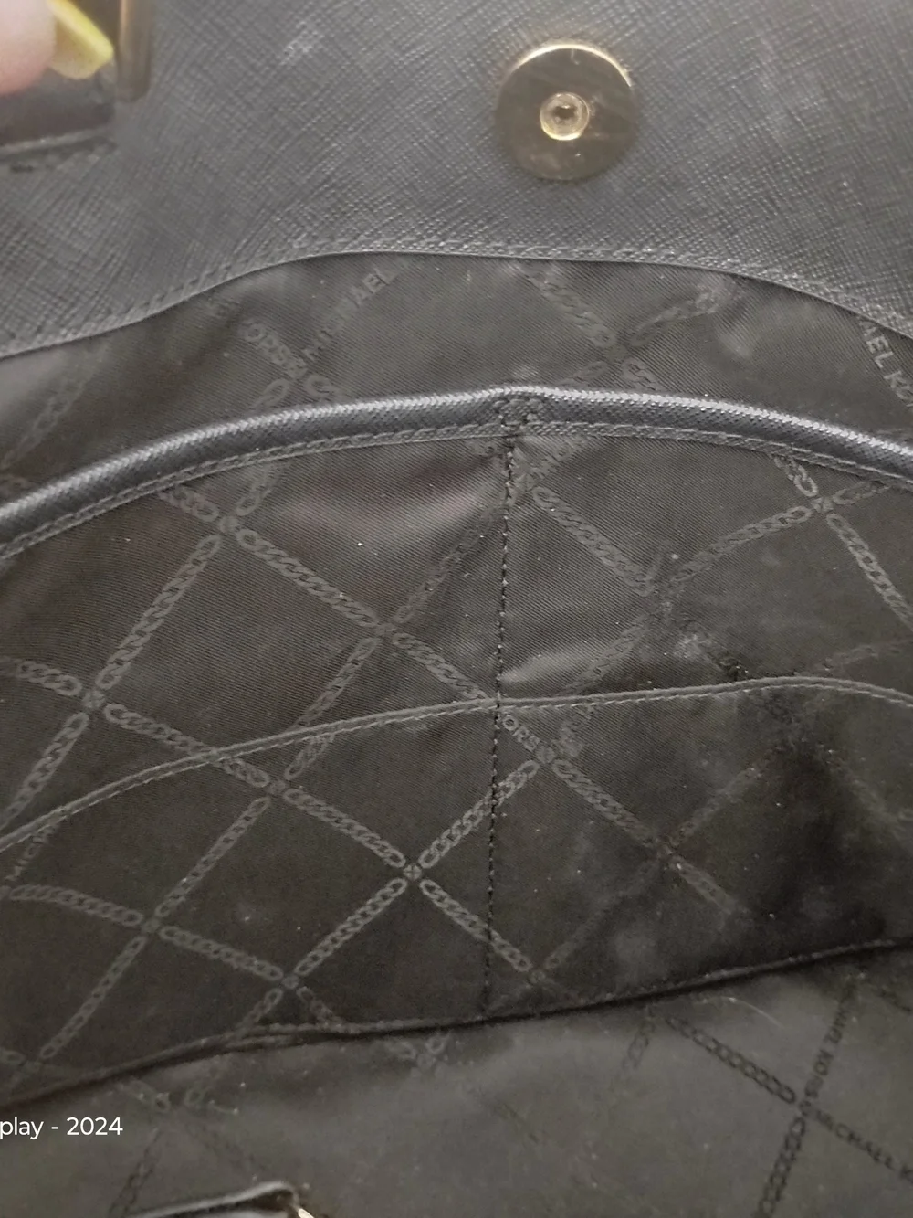 MICHAEL KORS Black Saffiano Leather Satchel